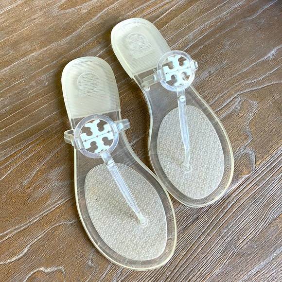 clear tory burch flip flops